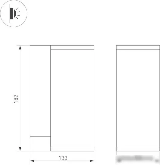 Уличный настенный светильник Arlight LGD-FORMA-WALL-R90-12W Day4000 037255