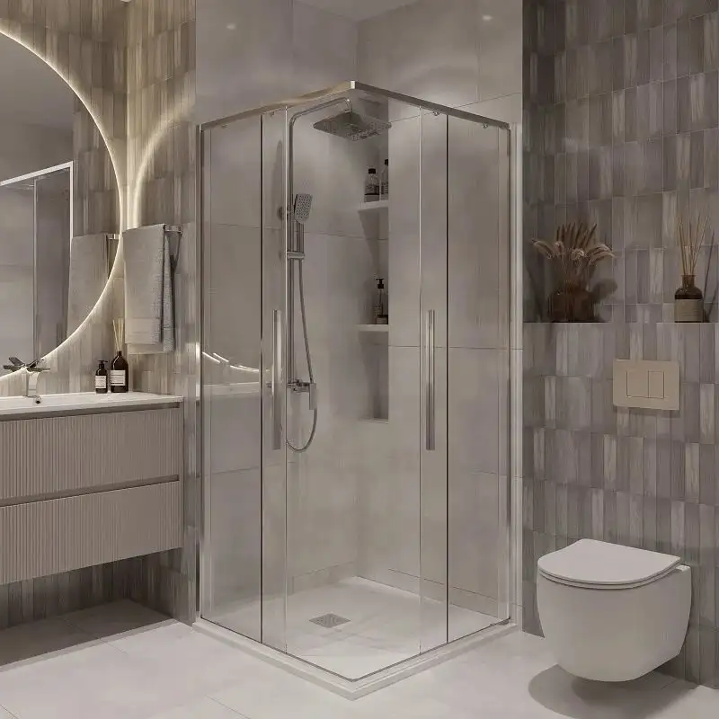 Душевой уголок Niagara NG-6622-34 80x80x195 (хром/прозрачное стекло) - фото товара