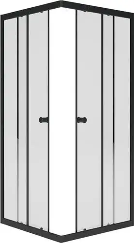 Душевой уголок Метакам Universal Black 80x80 KKS_013566 (прозрачное стекло)