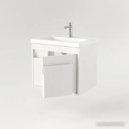 Дабер Тумба под умывальник 016 Тобага/Эридан/Артвин 60 Т16.6Т.0.5_light (с подсветкой, белый древесный) – фото товара