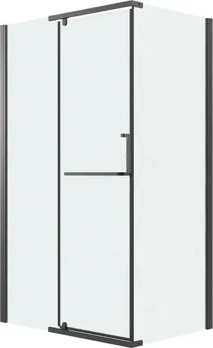 Душевой уголок Grossman Pragma 100x100x195 120.K33.03.1010.21.02 (черный матовый/стекло шиншилла) - изображение в каталоге