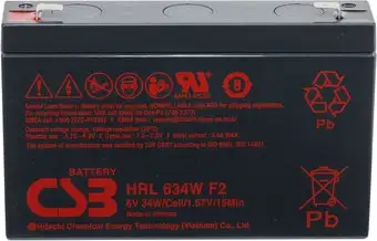 Аккумулятор для ИБП CSB Battery HRL634W F2 (6В/9 А·ч) – изображение в каталоге