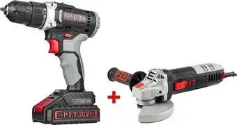 P.I.T. PSR18-D5 + PWS125-C6 (шуруповерт, болгарка, 2 АКБ, кейс) – изображение в каталоге