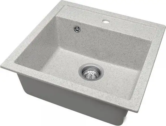 Кухонная мойка Saniteco Terra (серый с сифоном) - фото товара