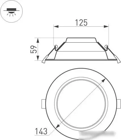 Точечный светильник Arlight IM-CYCLONE-R145-14W Warm3000 023206(2) – фото товара