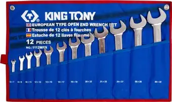 Набор ключей King Tony 1112MRN (12 предметов) – изображение в каталоге