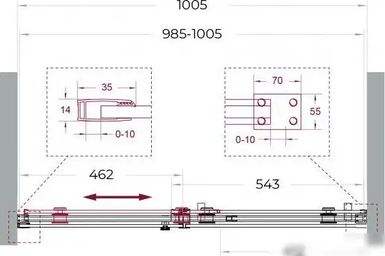 Душевая дверь BelBagno SOFT_CLOSE-2-BF-1-100-C-GM - фото товара