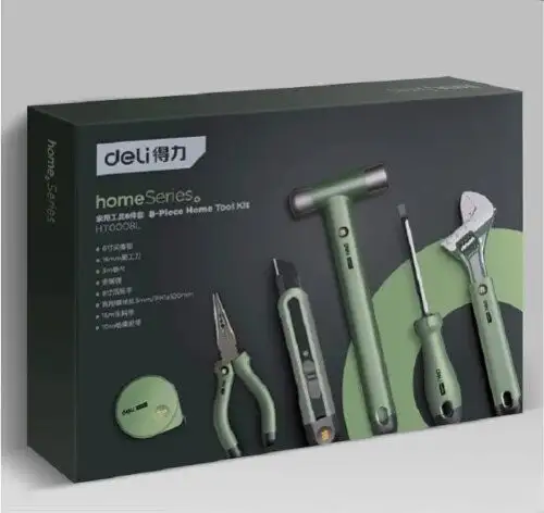 Набор домашнего мастера Deli EHT0008L (8 предметов) – фото товара