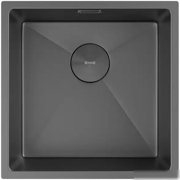 Кухонная мойка ZorG Zerox 44 U / IF Zurinox PVD Gunblack - фото товара