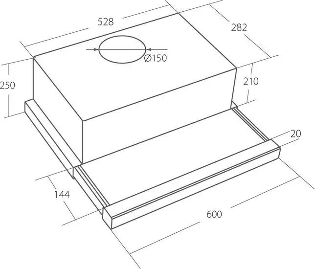 Кухонная вытяжка Akpo Light Touch Glass Twin II 60 WK-7 (белое стекло/нержавеющая сталь) - фото товара