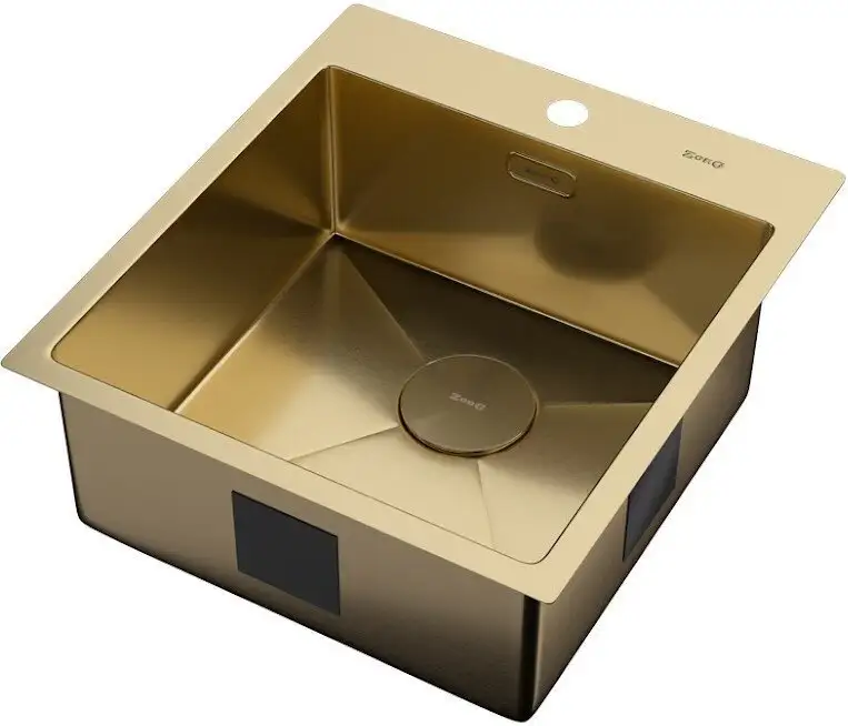 Кухонная мойка ZorG Zerox 46 IF PVD Gold - фото товара
