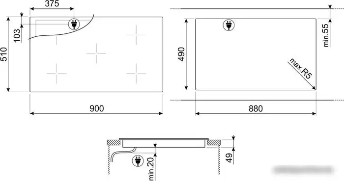Варочная панель Smeg SI2M7953DW - фото товара