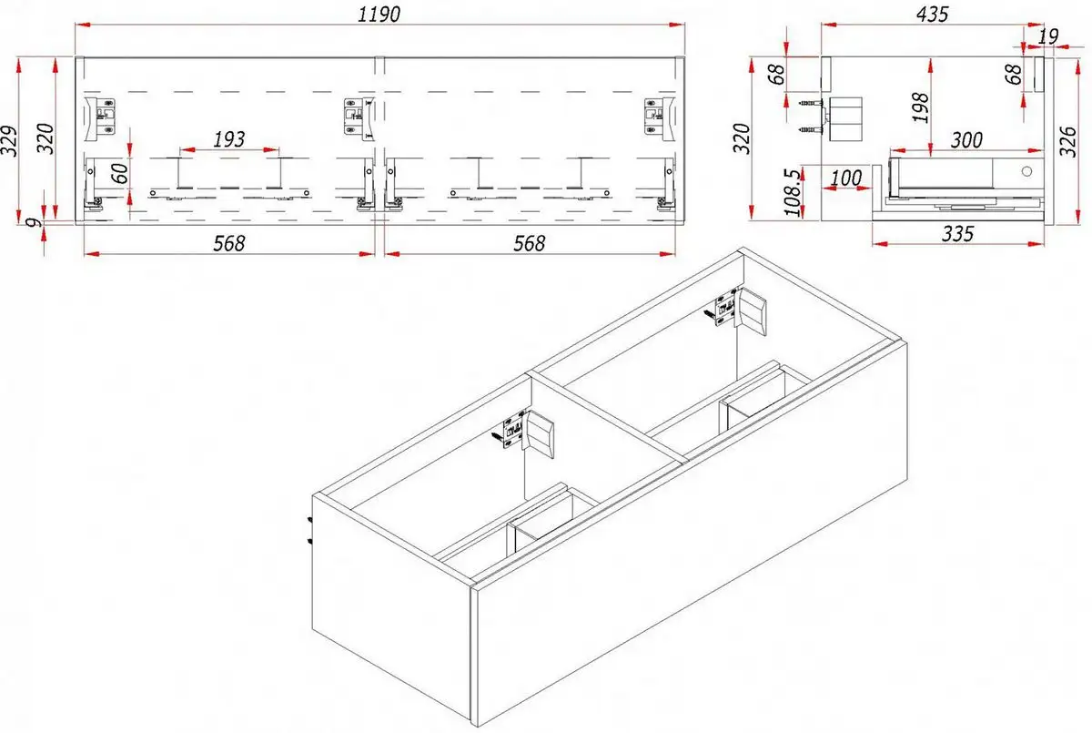 ЗОВ Тумба с умывальником Кито 120 K120LA0MWM-OL120 (аттик/белый матовый) – фото товара