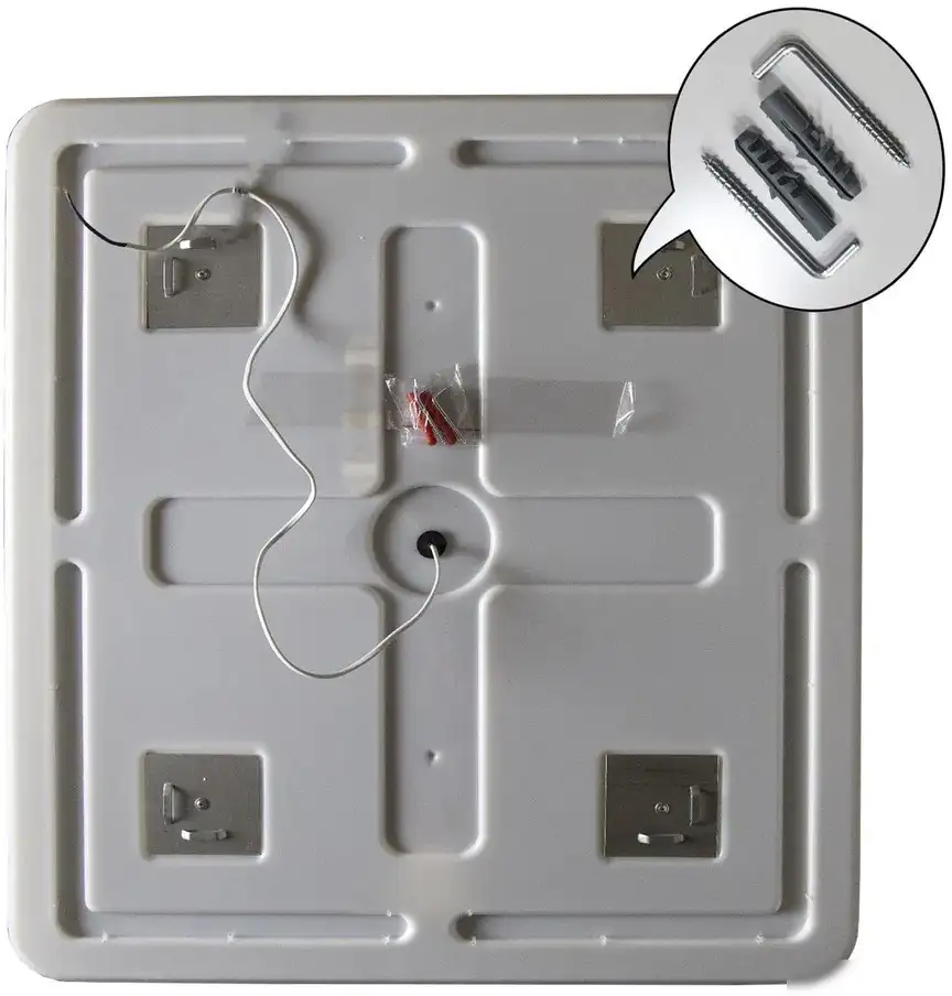 Пекам Зеркало Marta 1 60x60 marta1-60x60dcl (с подсветкой, сенсором на взмах руки и часами) – фото товара