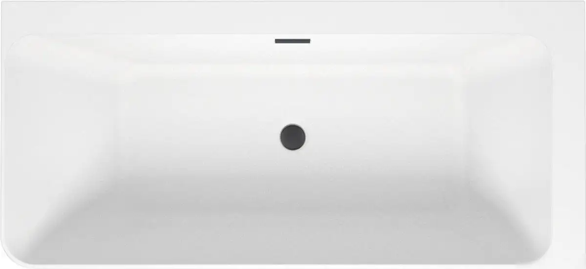Ванна Wellsee Bromance 170x78 23160303R (пристенная ванна (правая) белый глянец, экран, ножки, сифон-автомат матовый черный) - фото товара