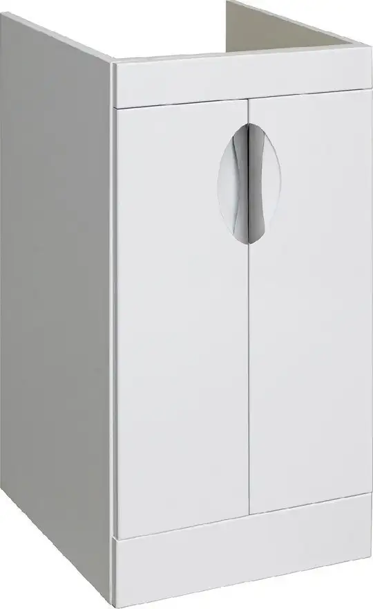 Runo Тумба с умывальником Runo Лира 45 + Гамма 105 лайт с левым крылом (напольная, белый) – фото товара