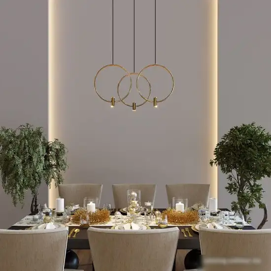 Подвесная люстра Евросвет 50257/3 LED черный/ латунь – фото товара