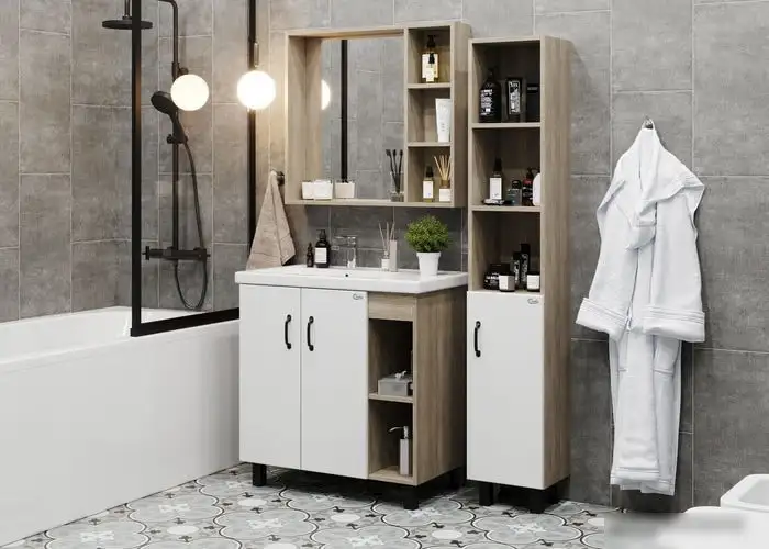 Мебель для ванных комнат Onika Тумба под умывальник Тимбер 80.10 108045 – фото товара