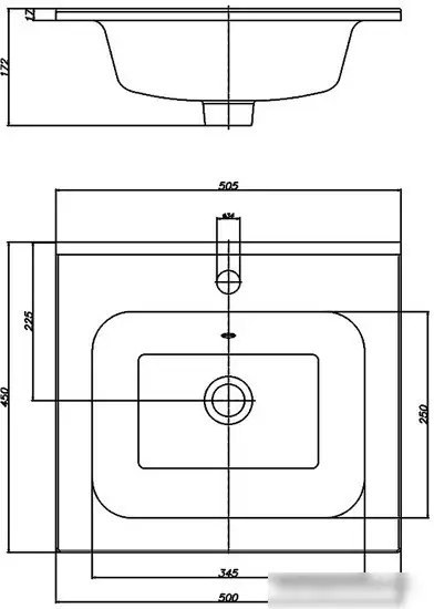 Умывальник Керамин Женева 50 - фото товара