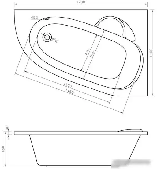 Ванна Lavinia Boho Bell Pro 170x110 370217PR - фото товара