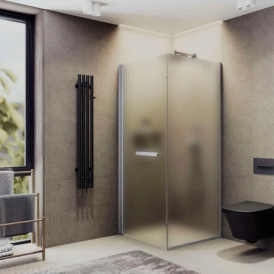 Душевой уголок MaybahGlass MGY-1350-5 (сатин стекло/хром матовый) - фото товара