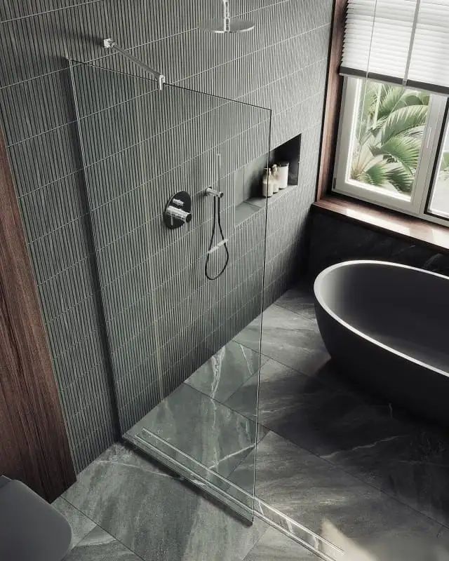 Душевая стенка MaybahGlass 195x89 MGD-689-5у (прозрачное стекло/хром матовый) - фото товара