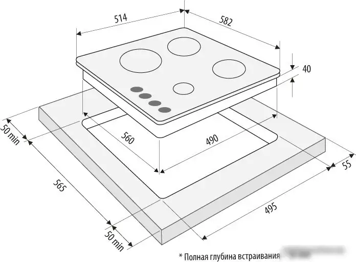 Варочная панель Krona Alma 60 BL - фото товара