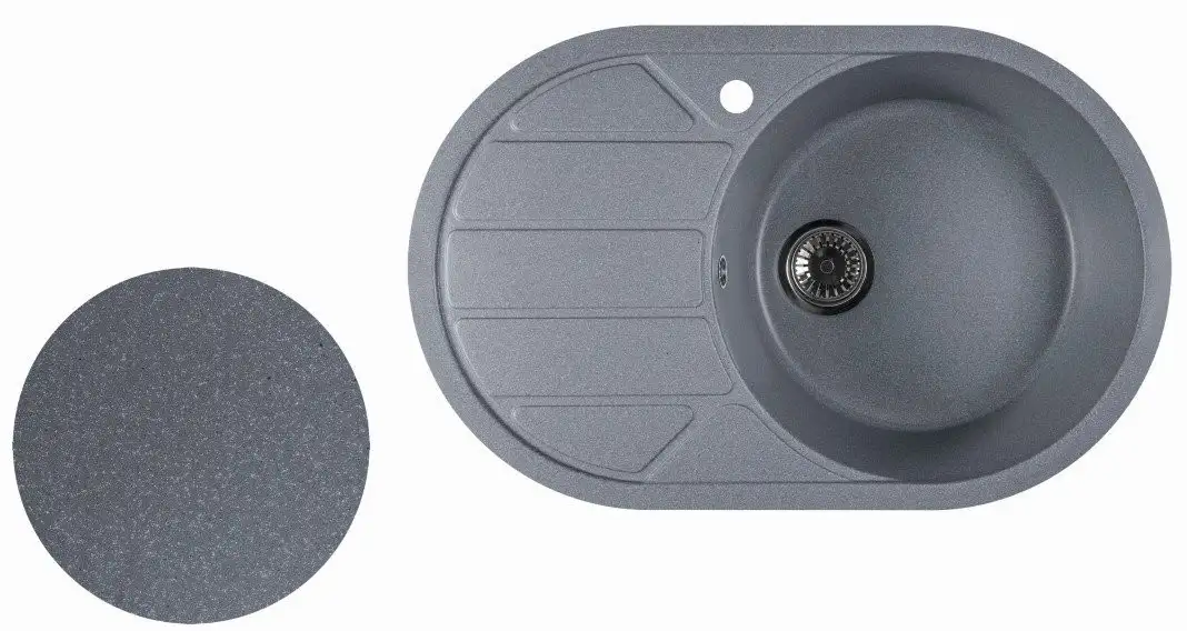 Кухонная мойка Marblan Elon R (серебристый) - фото товара