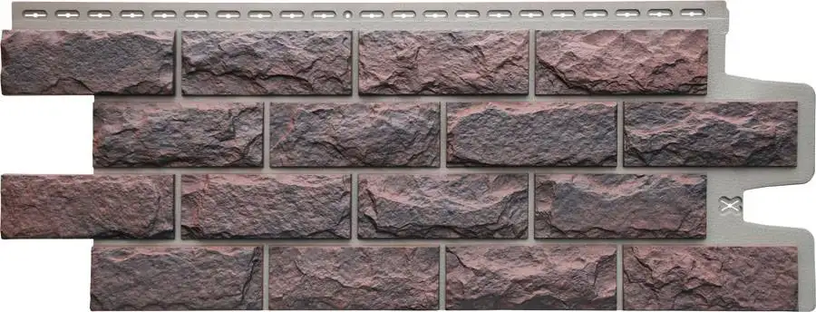 Фасадная панель Grand Line Колотый камень Design Plus кофе с темно-бежевым швом – подробное фото Фасадная панель Grand Line Колотый камень Design Plus кофе с темно-бежевым швом – фото товара