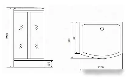 Душевая кабина Timo Standart T-6615 Silver - фото товара