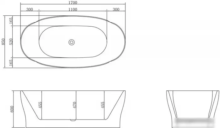 Ванна BelBagno BB403 170x85 - фото товара