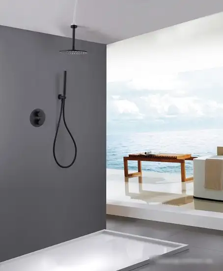 Душевая система Abber Wasser Kreis AF8121B (черный матовый) - фото товара