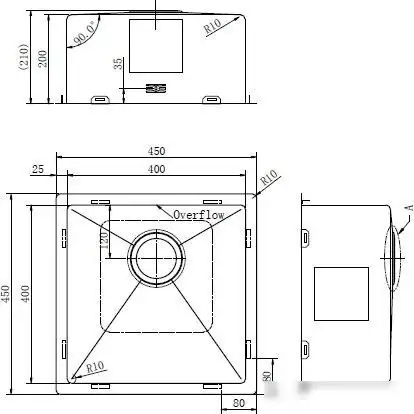 Кухонная мойка ZorG ZRE 4545 - фото товара