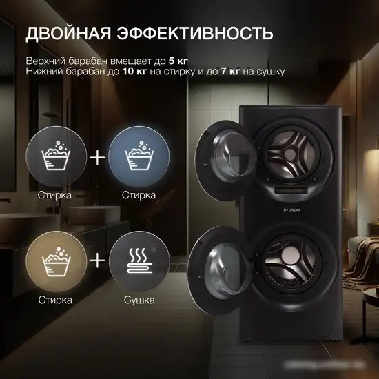 Стирально-сушильная машина Hyundai Gemini WMD9423 - фото товара