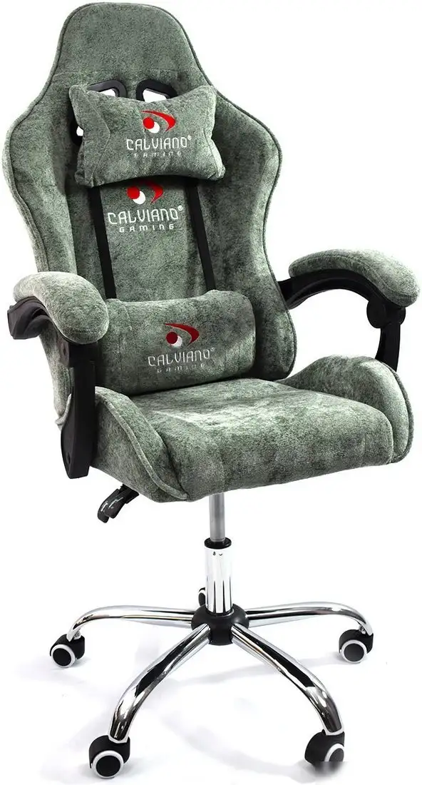 Игровое (геймерское) кресло Calviano Nero (green plush) – фото товара