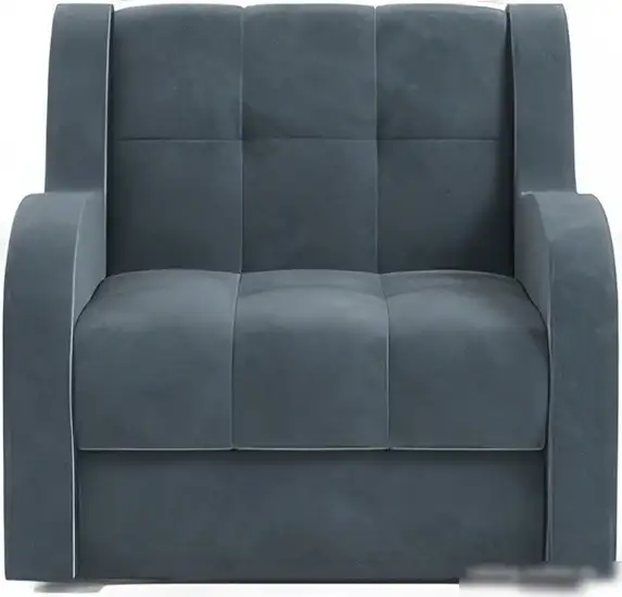 Кресло-кровать Мебель-АРС Аккордеон Барон (велюр, серо-синий HB-178 26)