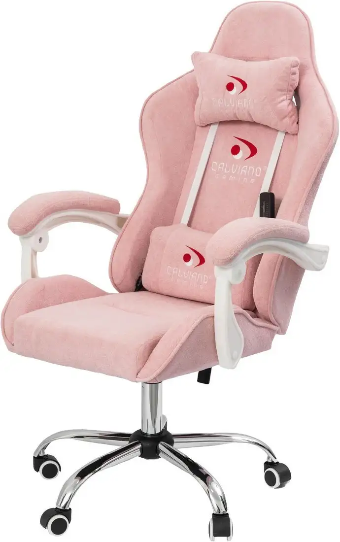 Игровое (геймерское) кресло Calviano Nero (pink plush) – фото товара
