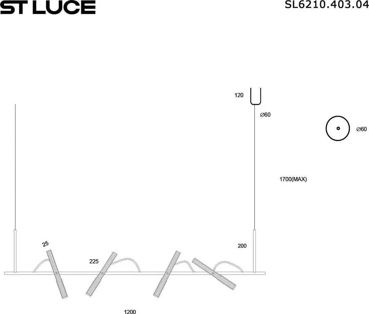 Подвесная люстра ST Luce SL6210.403.04 – фото товара