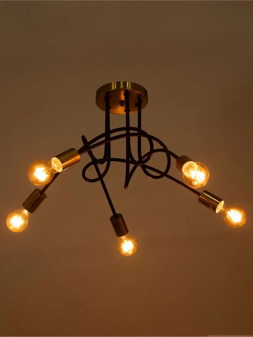 Люстра средней высоты BayerLux Узел 10777403 (черный/латунь) – фото товара