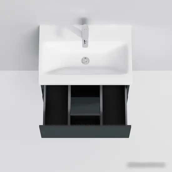 AM.PM Тумба под умывальник Gem 60 M90FHX06022GM (2 ящика, графит) – фото товара