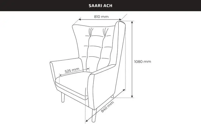 Интерьерное кресло Mio Tesoro Саари (dark grey) – фото товара
