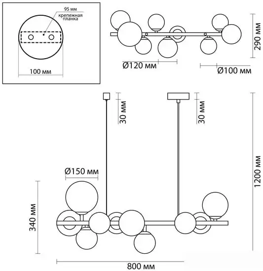 Подвесная люстра Odeon Light Tovi 4818/10 – фото товара