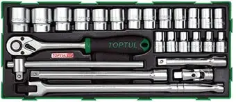 Универсальный набор инструментов Toptul GTB2504 (25 предметов) – изображение в каталоге