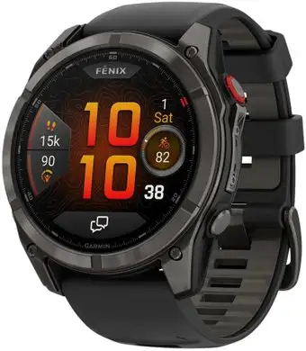 Умные часы Garmin Fenix 8 Pro 51 мм (серый, черный силиконовый ремешок) – изображение в каталоге