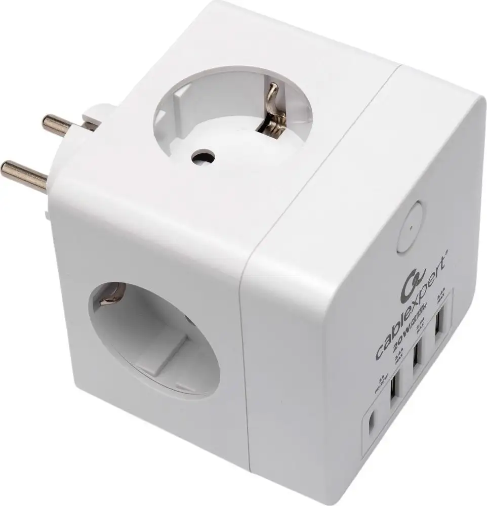 Сетевой фильтр Cablexpert CUBE-4-СU3-W – фото товара