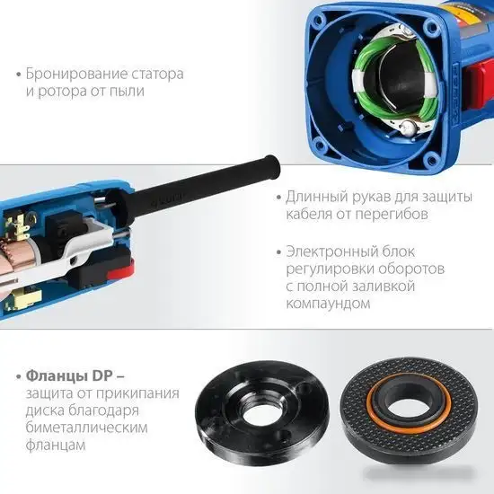 Угловая шлифмашина Зубр Профессионал УШМ-П125-1100 Э – фото товара