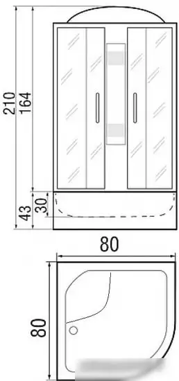 Душевая кабина River Desna 80/43 МТ - фото товара