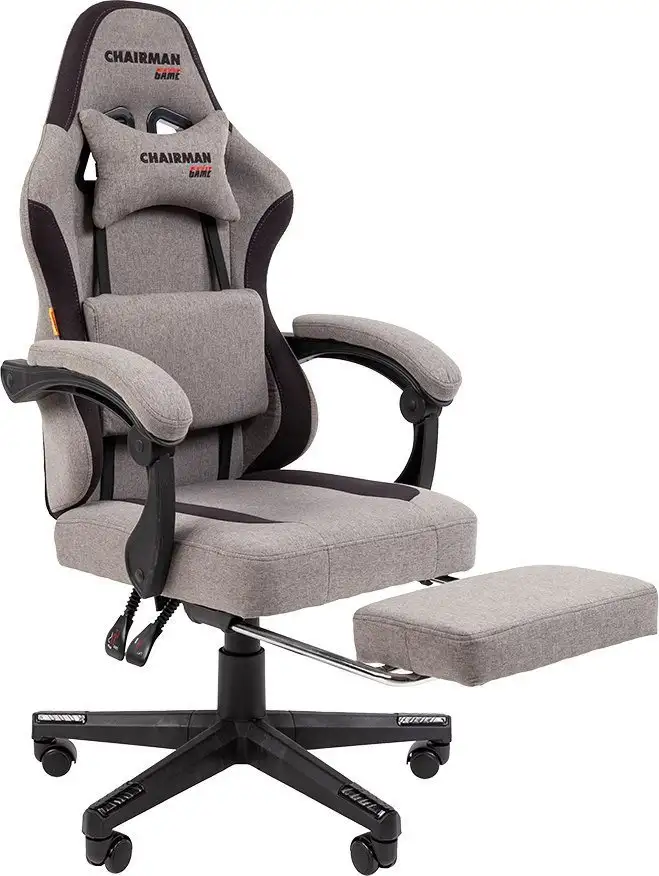 Игровое (геймерское) кресло CHAIRMAN CH27 (ткань, серый/черный) – фото товара