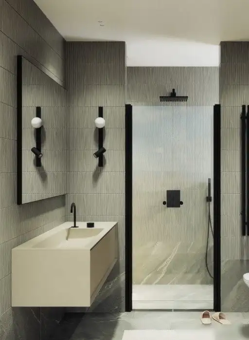 Душевая дверь MaybahGlass 198x89 MGD-423-6 (прозрачное стекло/черный) - фото товара