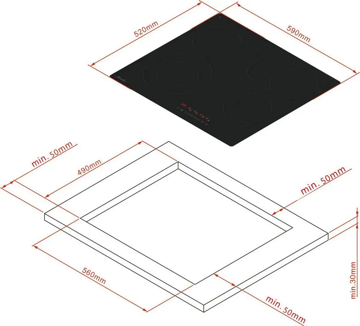 Варочная панель Monsher MHE 6013 - фото товара